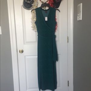 Dark green maxi dress